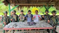 patroli-perbatasan,-satgas-pamtas-statis-ri-png-yonif-131/brajasakti-gagalkan-peredaran-ganja