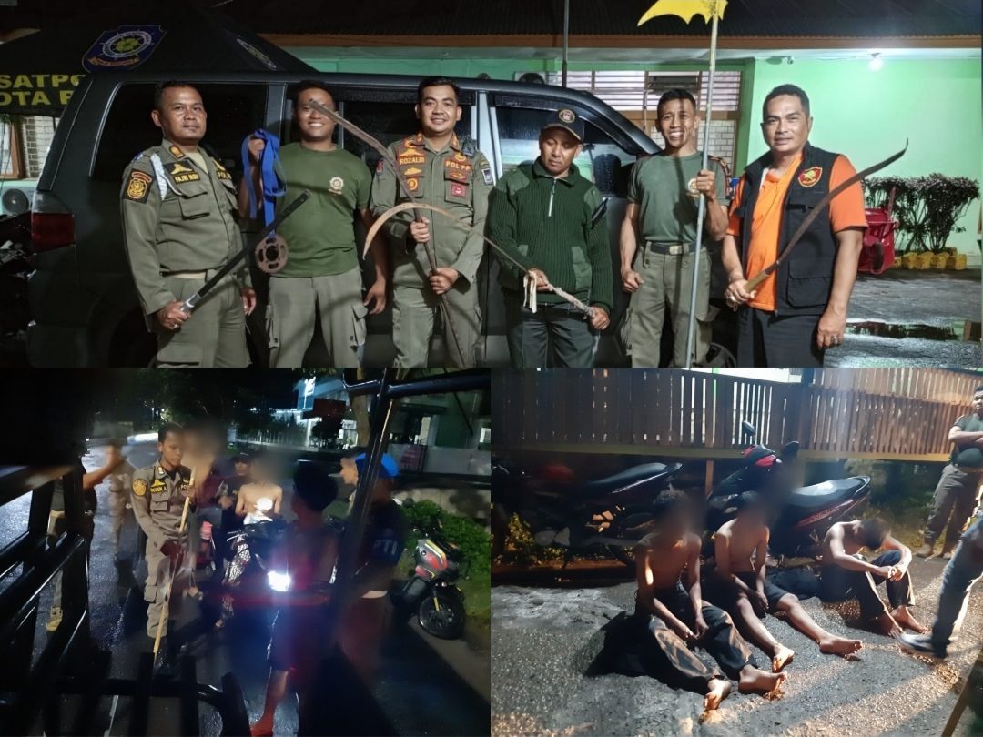tim-gabungan-kota-padang-gagalkan-tawuran-di-koto-tangah,-enam-remaja-diamankan-beserta-sajam-rakitan