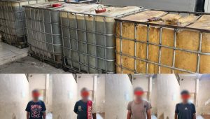 polsek-lubuk-kilangan-ciduk-sindikat-penimbun-bbm-subsidi-di-bandar-buat,-empat-terduga-pelaku-berhasil-diamankan