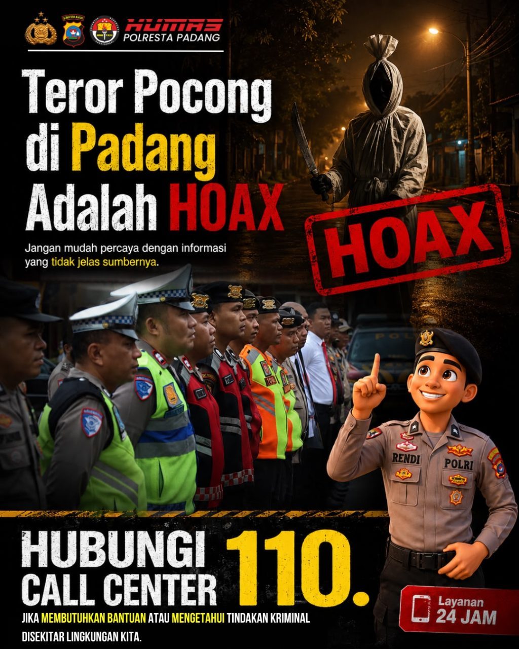 polresta-padang-imbau-masyarakat-tidak-mudah-percaya-isu-teror-pocong-yang-beredar-di-media-sosial