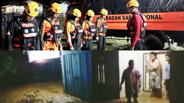 sungai-batang-tamayo-agam-meluap,-sejumlah-warga-terjebak,-tim-sar-terjunkan-personel-ke-jorong-kabu