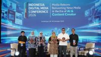 idmc-2026:-sinergi-media-dan-industri-kreatif-perkuat-umkm Pembicara dalam panel diskusi Indonesia Digital Media Conference 2026 yang membahas kolaborasi media, UMKM, dan industri krea