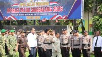 Apel gelar pasukan Operasi Patuh Singgalang 2026 oleh Polres Agam di Lapangan Mako Polres Agam.