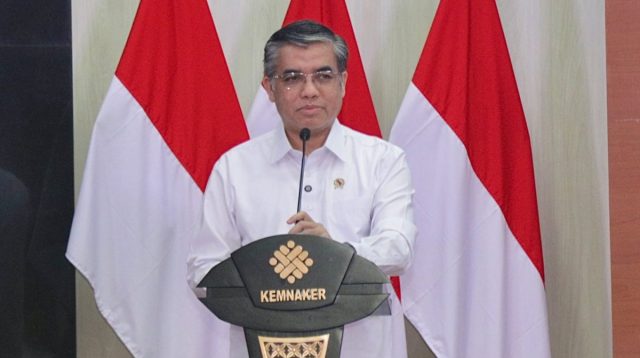 Menteri Ketenagakerjaan Yassierli memberikan keterangan resmi terkait penyaluran Bantuan Subsidi Upah (BSU) tahun 2026.