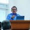 Bupati Tanah Datar Eka Putra memimpin rapat koordinasi evaluasi PAD bersama kepala OPD di Aula Kantor Bupati.